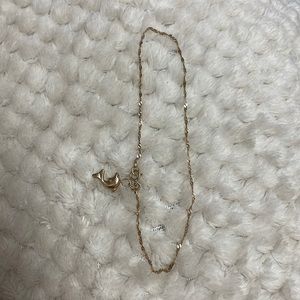 10k gold anklet with dolphin charm